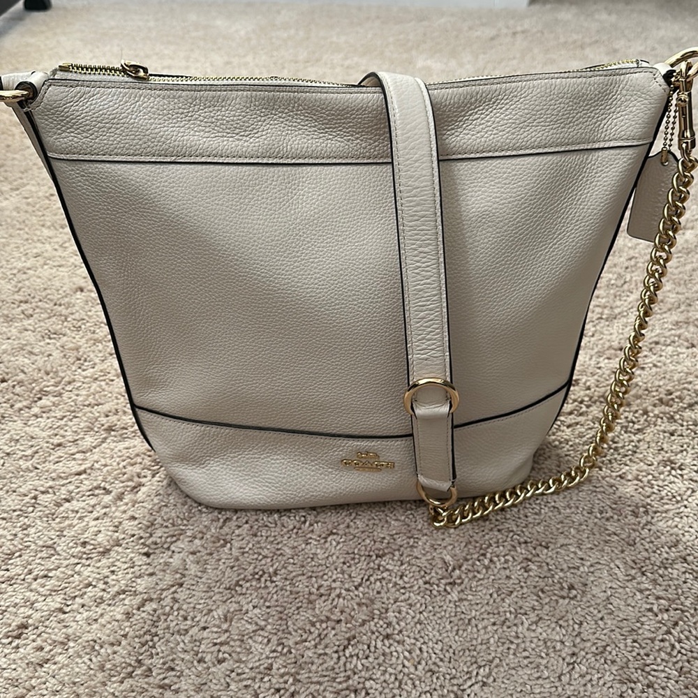 Coach Ivory Cream White Large Crossbody Bag